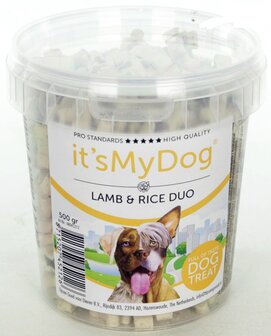 It&#039;s My Dog Treat Duo Lam &amp; Rijst 500 gram